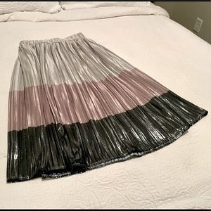 Super Cute Shimmery Pleated Skirt